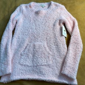 NWT pink fuzzy sweater